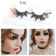 thumbnail image 3 of Nvzi 1 par de pestañas postizas con purpurina y lentejuelas de colores, pestañas postizas de visón esponjoso para fiesta, maquillaje de escenario, pestañas postizas coloridas (estilo brillante, T-15), 3 of 3