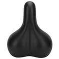 thumbnail image 3 of Durable Black Bicycle Saddle with Rear Handle - PU Leather Waterproof Cushion, High-Elastic Shock-Absorbing Bottom Shell, One-Body Molded Design - Universal Fit for Mountain Bikes, City Bikes &, 3 of 7
