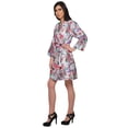 thumbnail image 3 of Moomaya Printed Crossover Robes Bridesmaid Getting Ready Bathrobes For Women, 3 of 6