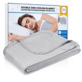 thumbnail image 6 of Cooling Throw Blanket for Hot Sleepers,Cooling Breathable Summer Gray Nylon Simple Weaving Bed Blanket,59"x 79" Sided Cooling Blankets,Lightweight Breathable Summer Bed Blanket, 6 of 9