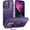 Deep Purple, variant on Magnetic for iPhone 13 Case & iPhone 14 case, Compatible with Magsafe, Built-in Stash Stand, Matte Scratch-Resistant Back Cover Shockproof Phone Case for iPhone 13/ iPhone 14, Pink