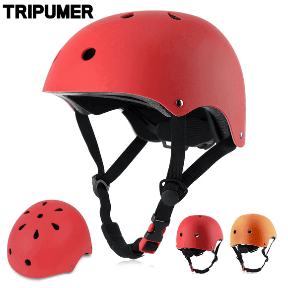 Tripumer Kids Bike Helmet Toddler Helmet Ages 3-8 Years Old Boys Girls Multi-Sport Helmet Childrens Helmets Adjustable Skateboard Cycling Helmet Lightweight Red