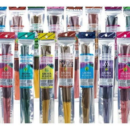10 Packs Assorted Scents Aroma Fusion 11" Incense Sticks 150 Total Sticks