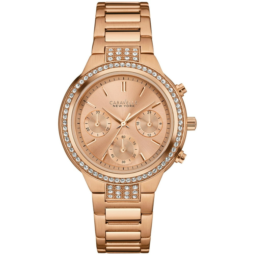 caravelle watch rose gold