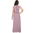 thumbnail image 5 of KOH KOH Long Sleeveless Bridesmaid Wedding Party Guest Summer Flowy Casual Brides Formal Evening Sexy Halter Neck Maxi Dress Gown For Women Dusty Pastel Pink XXX-Large US 22-24 NT012, 5 of 6