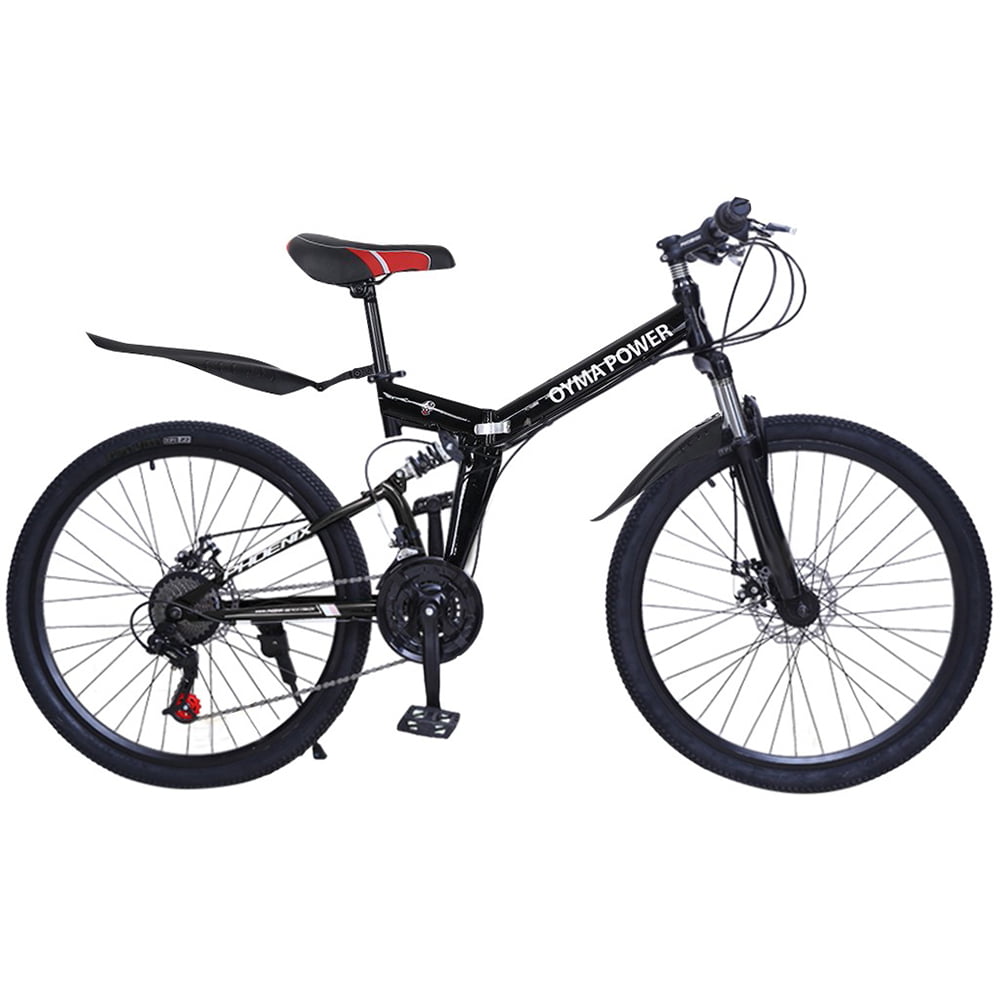 Details about   26" Folding Mountain Bike Front Suspension Road 21 Speed Bikes Bicycle Black 
