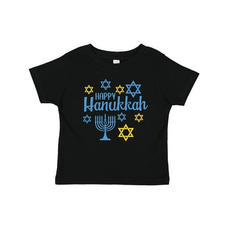 

Inktastic Happy Hannukkah with Star and Menorah Boys or Girls Baby T-Shirt
