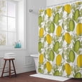 thumbnail image 5 of Lemon Leaves Fabric Shower Curtain Flower Floral Bouquet Washable Shower Curtains for Bathroom, Waterproof Bath Curtain with Hooks Home Decor 72x84in, 5 of 8