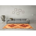 thumbnail image 3 of Ahgly Company Indoor Round Abstract Orange Modern Area Rugs, 8' Round, 3 of 4