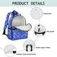 thumbnail image 4 of Paisley and Damask Blue Pattern Cute School Backpack Bag for School with Padded Back and Adjustable Shoulder Straps 15.25"x11.5"x5.25", 4 of 5