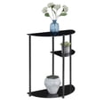 thumbnail image 3 of Designs2Go Classic Three-Tier Display Entryway Hall Table in Black Glass, 3 of 13