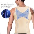 thumbnail image 5 of Men'S Solid Color Sauna Suit, Tight Fitting Corset, Abdominal Zipper Vest, Sports Corset, Vest, 5 of 5