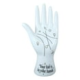 thumbnail image 2 of Psychic Fortune Teller Palmistry White Hand Palm Ceramic Figurine Jewelry Holder, 2 of 6