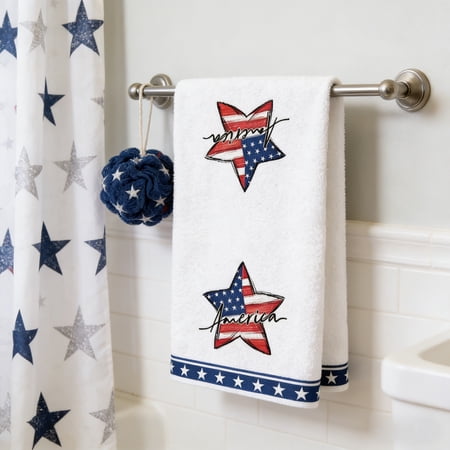CaiYueKe Independence Day Patriotic Kitchen Towels American Flag Themed Dish Towels 4th of July Decorations Stars and Stripes Fireworks Tea Towels for Holiday Party Housewarming Gifts