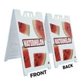 thumbnail image 2 of A-frame Sidewalk Coroplast Watermelon 24" x 36" Double Sided A-Frame Sidewalk Sign, Includes 2 Plastic Inserts | Foldable Portable White Signicade Sandwich Board Signs, 2 of 5