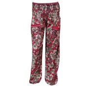 Mogul Womens Harem Pant Red Floral Print Trousers Comfy Pants