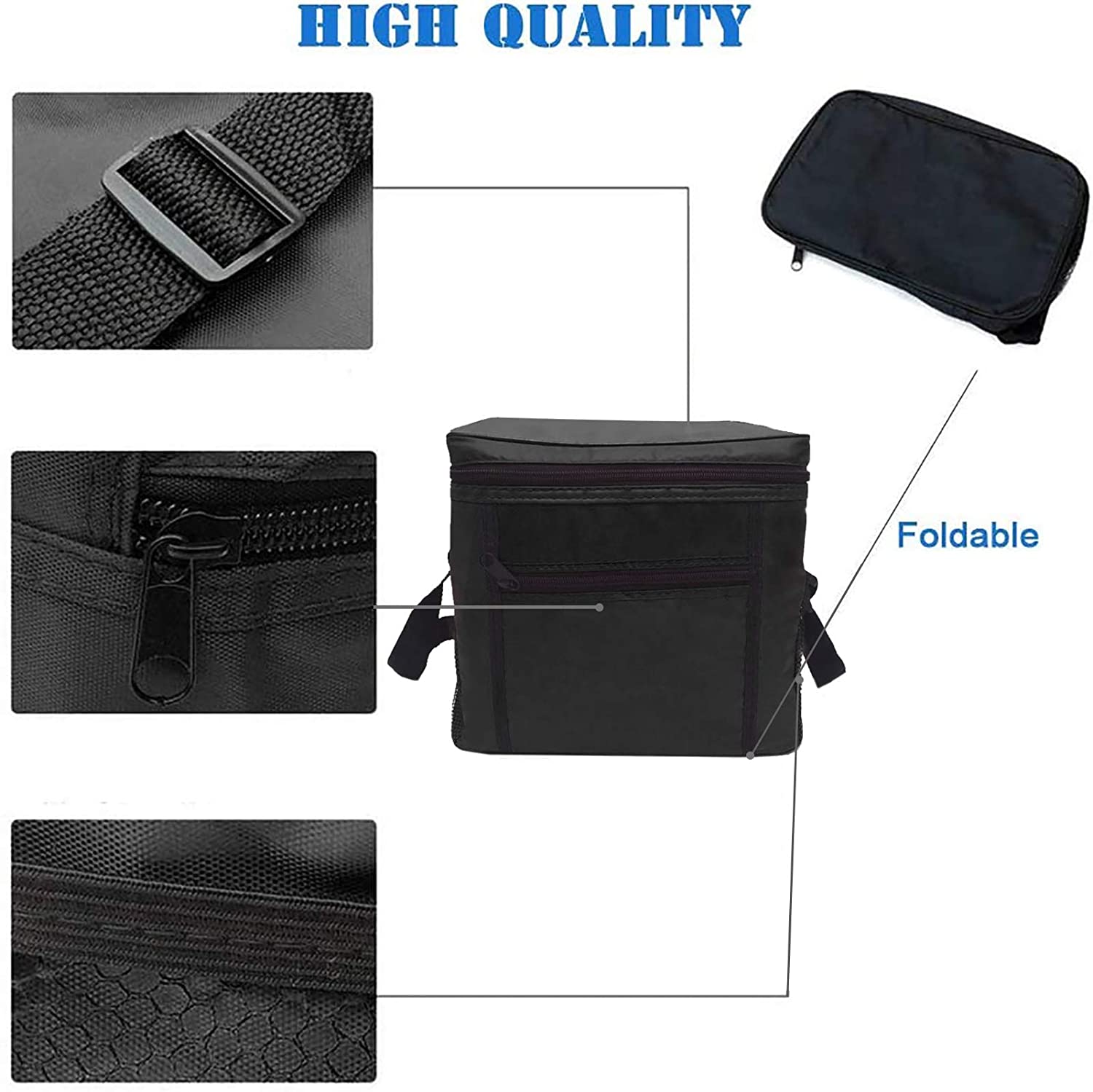 acdanc Foldable cooler bag, picnic bag, cooler bag, lunch bag, ice bag, ice bag, mini foldable cooler bag, mini cooler bags, small foldable thermal bag, insulated lunch bag, cooler for picnic - image 2 of 6