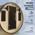 thumbnail image 3 of ALEKO Outdoor 3-4 Person Pine Wood Dry Wet Barrel Sauna with Heater and Roof, 3 of 18