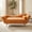 Orange + Polyester, variant on Classic diamond pattern fabric paired with elegant scroll arms, delivering great comfort and timeless style.