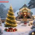 thumbnail image 2 of Metal Hanging Christmas Tree-Shaped Wind Spinner - Festive Garden Decoration with Cozy Holiday Design Perfect for Yard & Garden, 2 of 7