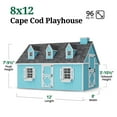 thumbnail image 3 of Little Cottage Co. 8x12 Cape Cod Playhouse with Floor and Loft, Outdoor Wood Do-It-Yourself Kit, 3 of 12