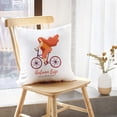 thumbnail image 5 of LALILO Throw Pillow Covers Autumn Trip Flat Girl Bicycle With Cushion Cover 18" x 18", 2 Pack, 5 of 6