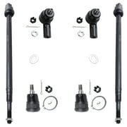 Detroit Axle - Front 6pc Suspension Kit for 01-05 Acura EL Honda Civic, 4 Inner Outer Tie Rods 2 Lower Ball Joints 2001 2002 2003 2004 2005 Replacement