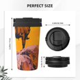 thumbnail image 3 of Goofa Cliff Western Cowboy for Insulated Travel Coffee Mug Spill Proof Leak Proof 16 OZCoffee Tumbler Reusable Coffee Cups with Lids Thermos for Hot and Cold Drink, 3 of 8