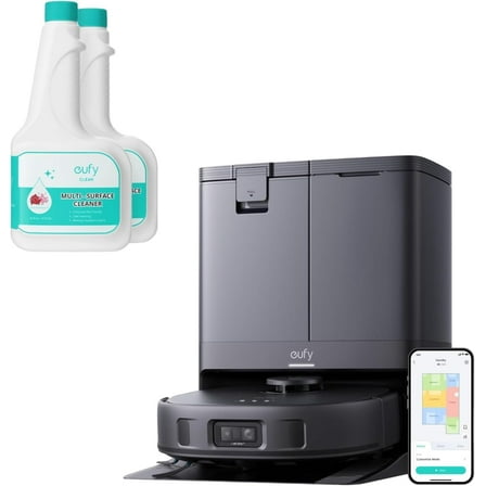 eufy X10 Pro Omni Robot Vacuum and Mop Combo, 8,000 Pa Suction,   Official Floor Cleaning Solutions (2 Bottles)