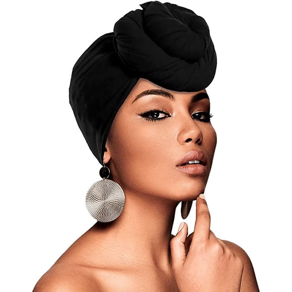 Beauty Town Head Wrap Scarf Neckerchief Crinkle Large Headband Turban Hair Tie