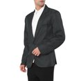thumbnail image 4 of MODA NOVA Big & Tall Men's Notched Lapel One Button Dress Business Blazer Dark Gray 2XLT, 4 of 4