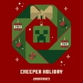 thumbnail image 2 of Women's Minecraft Creeper Holiday Wreath  Graphic Tee Red Small, 2 of 4