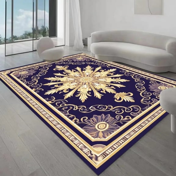 European Retro Luxury Carpets for Living Room Decoration Bedroom Large Area Mat 140x200 Balcony Domestic Sofa Area Rugs Washable