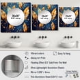thumbnail image 4 of Designart "Boho Glam Gold Feathers On Cosmic Blue I" Feathers Square Mirror Wall Decor Modern - Large Blue Square Bathroom Mirror - Square Printed Wall Mirror Art, 4 of 5