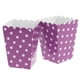 thumbnail image 5 of 12 piezas punto cajas de palomitas de maíz snack buckets bolsas fiesta de cumpleaños púrpura Sunnimix Cajas de palomitas de maíz, 5 of 8