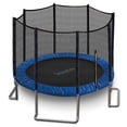 thumbnail image 1 of SereneLife 10 Foot Outdoor Trampoline and Safety Net Enclosure for Kids, Blue, 1 of 8