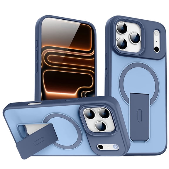 Magnetic Kickstand Case for iPhone 12 13 14 15 16 17 Pro Pro Max Shockproof(iPhone 14 Pro/blue)
