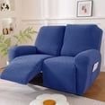 thumbnail image 1 of Nvzi Couch Cover Argyle Jacquard Stretch Sofa Covers Reclining Chair Cover for Living Room Sofa Easy Fit Washable Furniture Sofa Protector 2 seat (Blue), 1 of 4