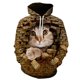 thumbnail image 3 of Sudadera con capucha con estampado 3D de gato lindo para hombres y mujeres, sudadera informal de manga larga de gran tamaño, sudaderas para hombres, 3 of 5