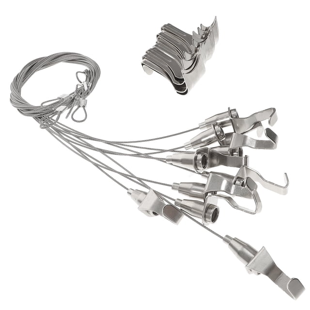 OUNONA 10Pack Adjustable Wire For Hanging Silver Steel Mirror Hanger For Users Needing Heavy Duty Hanging Solutions