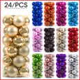 thumbnail image 2 of 24 bolas de árbol de Navidad de 3/4/6 cm, bolas de Navidad grandes, bolas multicolores, adornos para árbol de Navidad, juego para fiestas en casa, 2 of 5