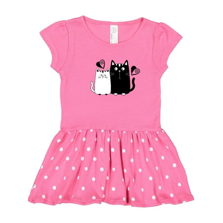 

Inktastic Valentines Day Cat Couple Gift Toddler Girl Dress
