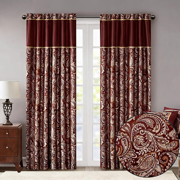 Jacquard Curtain Panel Pair (2 Pcs Window Panels)