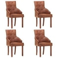 thumbnail image 4 of vidaXL Dining Chairs 6 pcs Black Real Goat Leather, 4 of 10