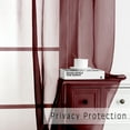 thumbnail image 3 of OVZME Window Sheer Curtains 84 Inch Lengh 4 panels for Living Room Privacy Semi Sheer Window Drapes for Bedroom Photography Backdrop Bathroom Home Office, 40W x 84L inches, Burgundy, 7 FT Long, 3 of 7