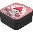thumbnail image 2 of Coolnut Valentine's Day Travel Jewelry Case,Boys and Envelopes Portable Small Jewelry Box, Necklace Earrings Travel Jewelry PU Leather Box for Women Girl Women Gifts, 2 of 7
