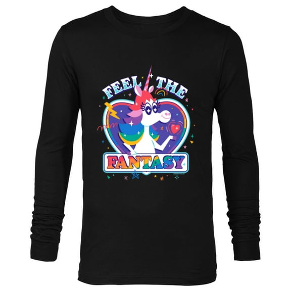 Disney & Pixar’s Inside Out Rainbow Unicorn Fantasy Pride - Long Sleeve T-Shirt for Men - Customized-Black