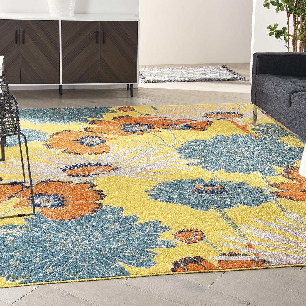 Nourison Allur Contemporary Yellow Multicolor Area Rug