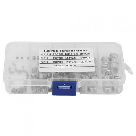 

140Pcs/set Stainless Steel Wire Screw Sleeve Thread Repair Insert Kit Tool Set