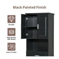 thumbnail image 3 of GDF Studio 69.9" Tall Bathroom Storage Cabinet with Tilt-Out Laundry Basket, 2 Doors, 2 Shelves and 1 Drawer, Black, 3 of 8